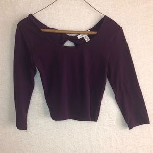 purple crop top
